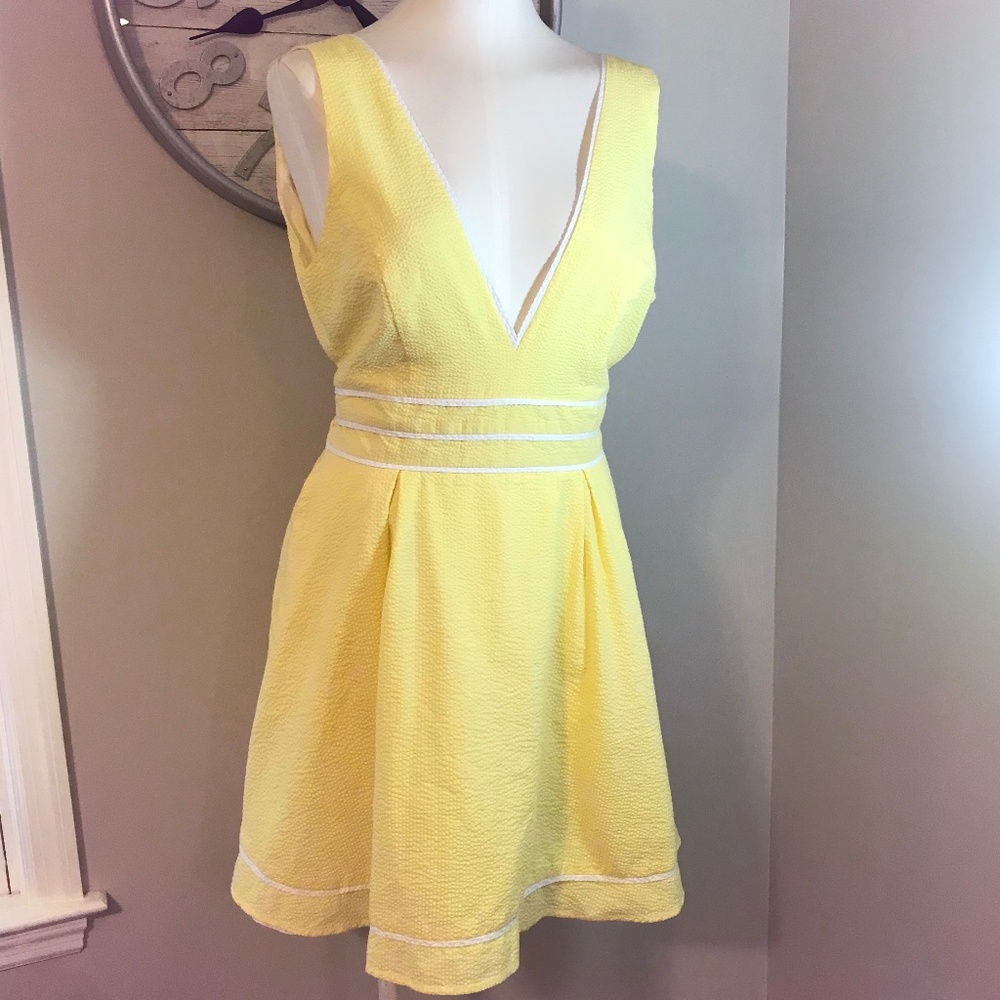 Lauren James ‘the Morgan’ yellow seersucker dress
